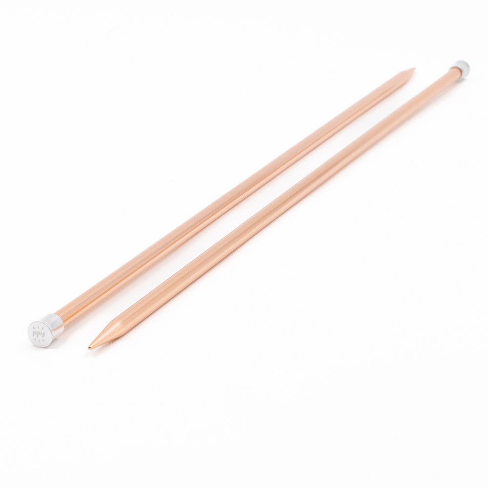 PPY Breinaalden 40 cm 6 mm Geanodiseerd Aluminium Rosegoudkleur