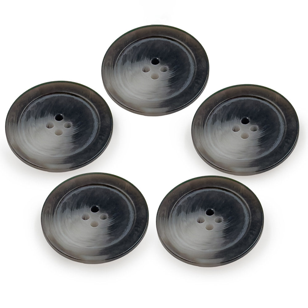 PPY Knopen Mathoorn-Effect Set 5 Stuks 25 mm 2057 Grijs