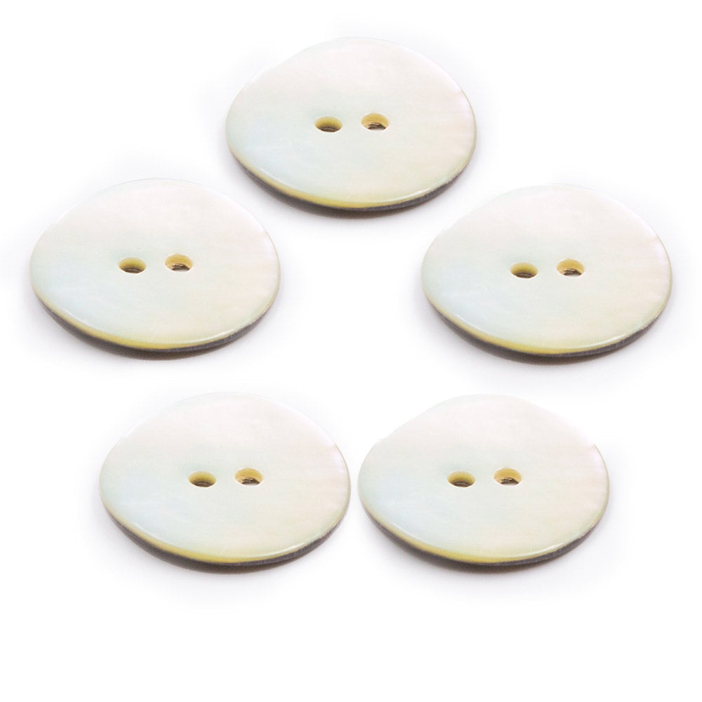 PPY Knopenset 5 Stuks Natuurparelmoer 14 mm