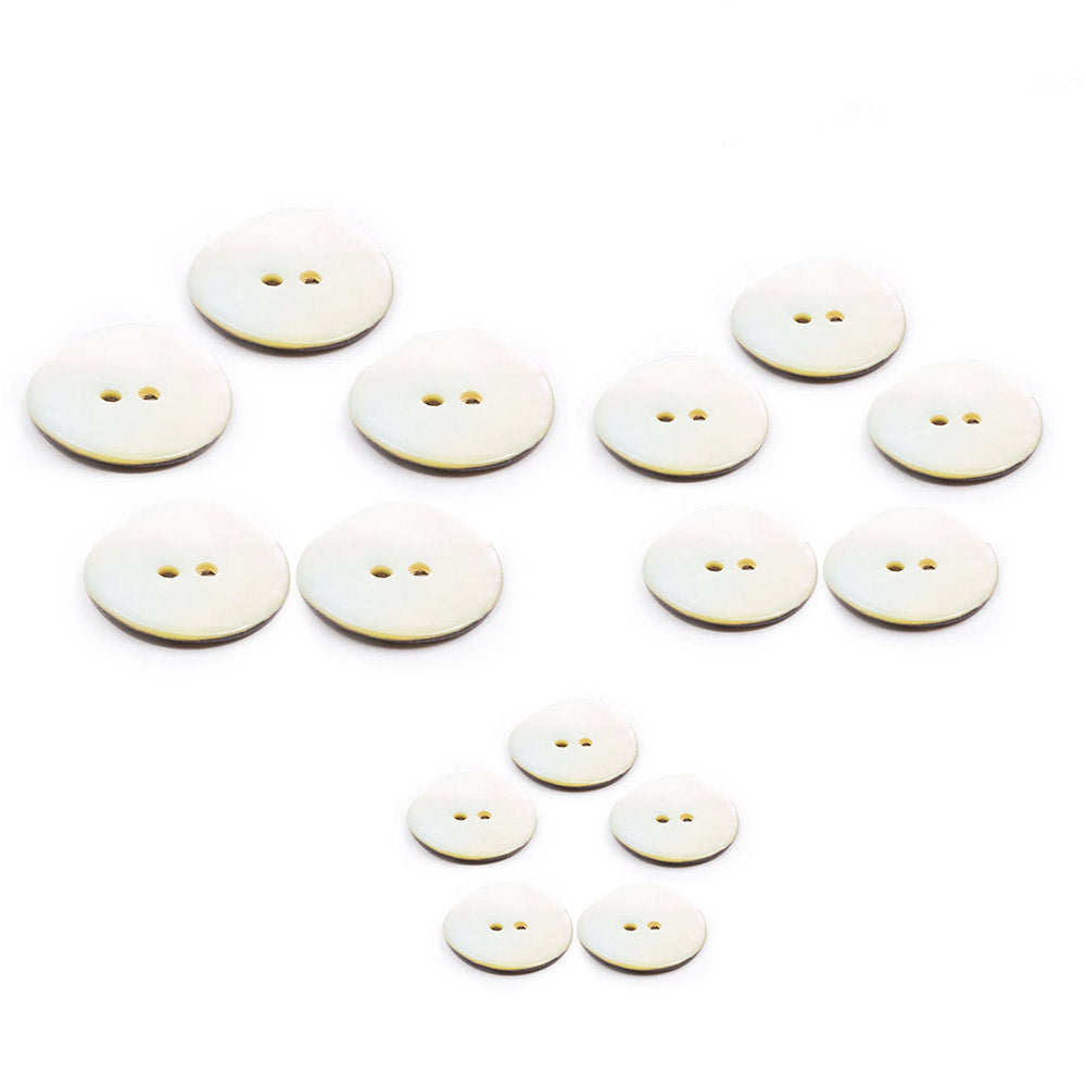 PPY Knopenset 5 Stuks Natuurparelmoer 18 mm