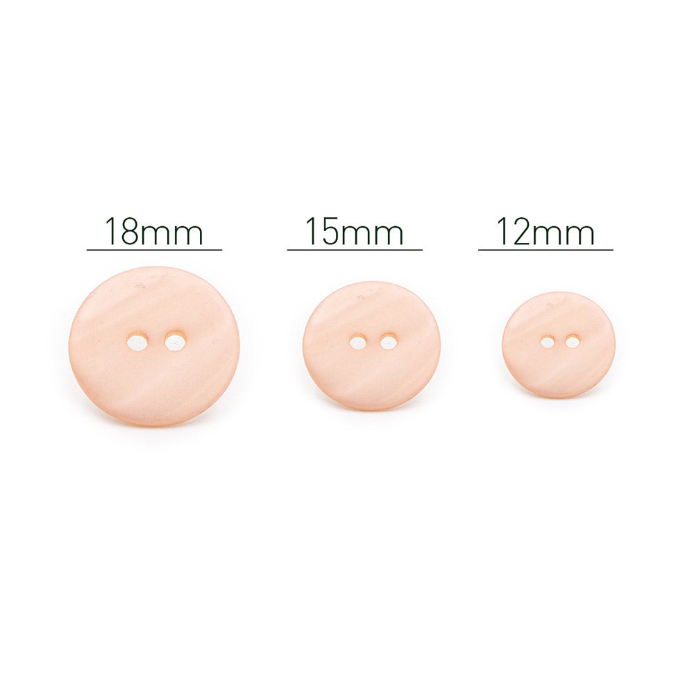 PPY Knopenset Parelmoer Roze 5 Stuks 12 mm