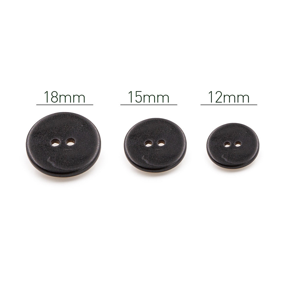 PPY Knopenset Parelmoer Zwart 5 Stuks 12 mm