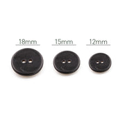 PPY Knopenset Parelmoer Zwart 5 Stuks 18 mm