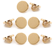 PPY Knopenset Plat Met Oog 10 mm Goudkleurig 5 Stuks