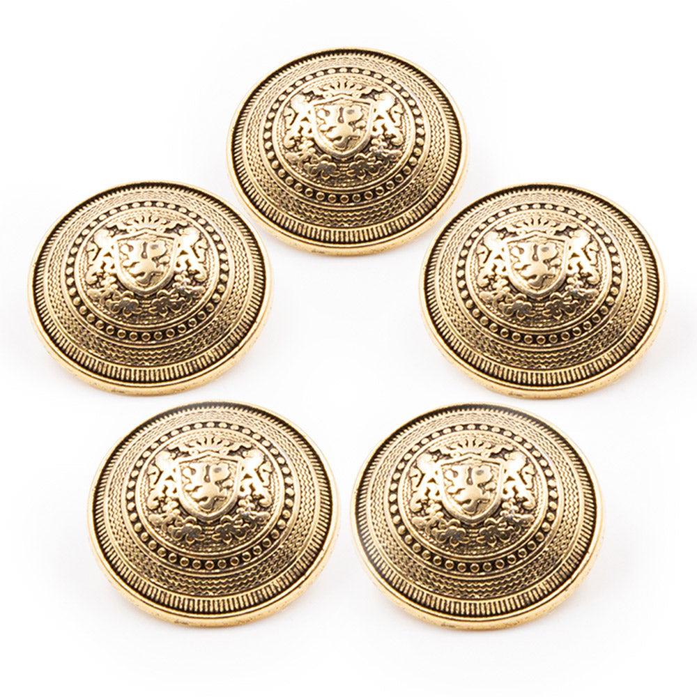 PPY Officiersknopen 20 mm Oudgoudkleur 5 Stuks