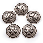 PPY Officiersknopen 20 mm Oudzilverkleur 5 Stuks