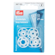 Prym Aannaaidrukknopen Rond Transparant 21 mm