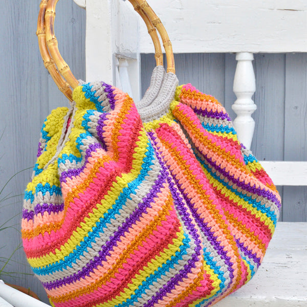 Byclaire sparkle tas — gemaakt met Prym Bamboe Handvat Keiko (2)