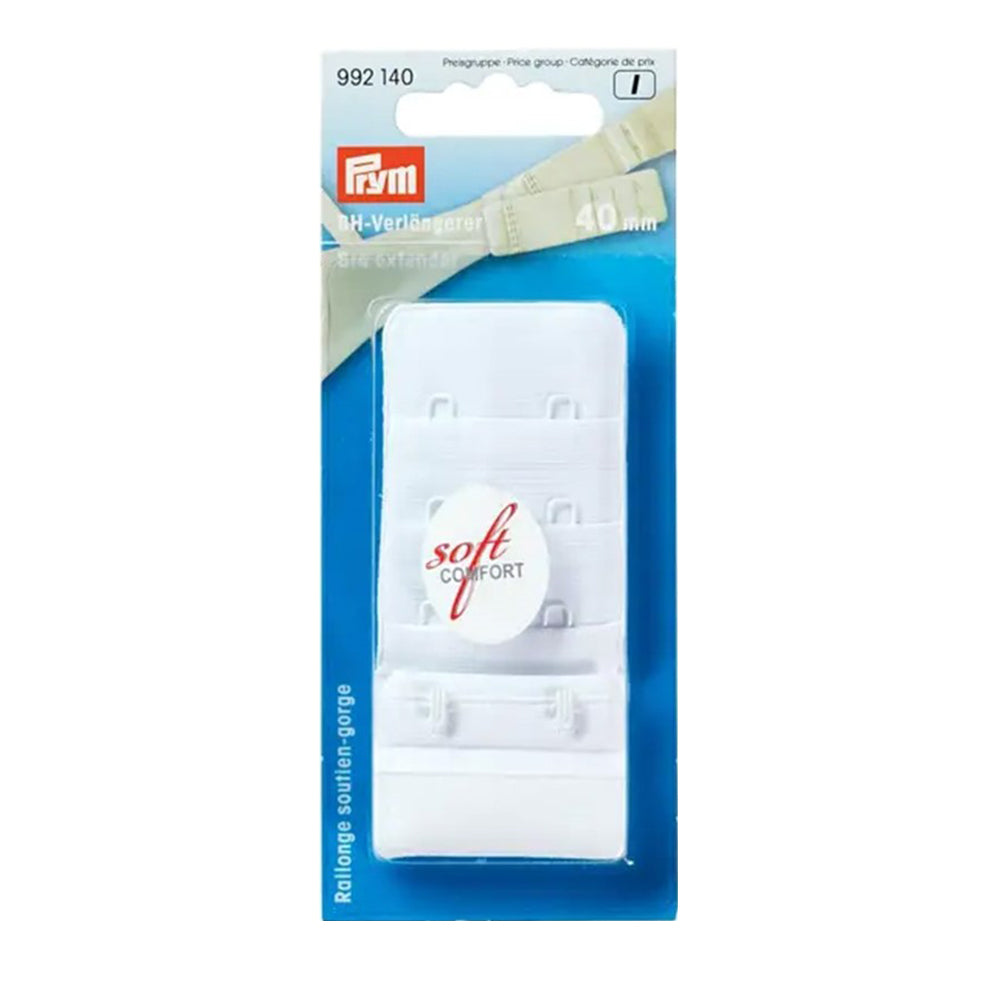Prym BH-verlengstuk 40 mm 3 x 2 Haken Wit
