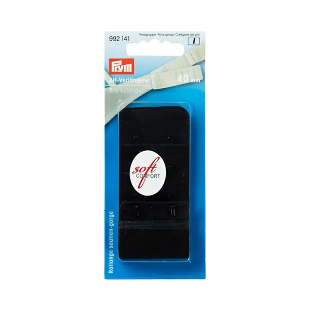 Prym BH-verlengstuk 40 mm 3 x 2 Haken Zwart