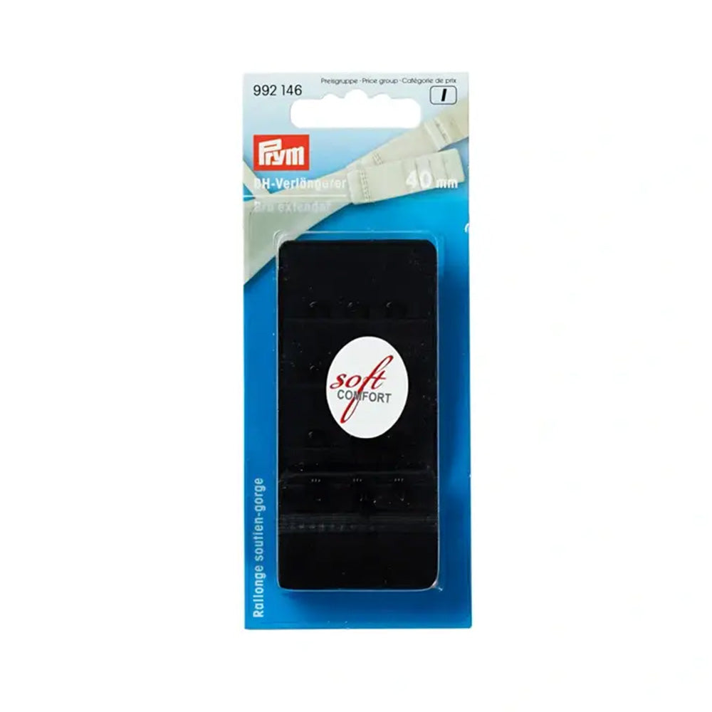 Prym BH-verlengstuk 40 mm 3 x 3 Haken Zwart