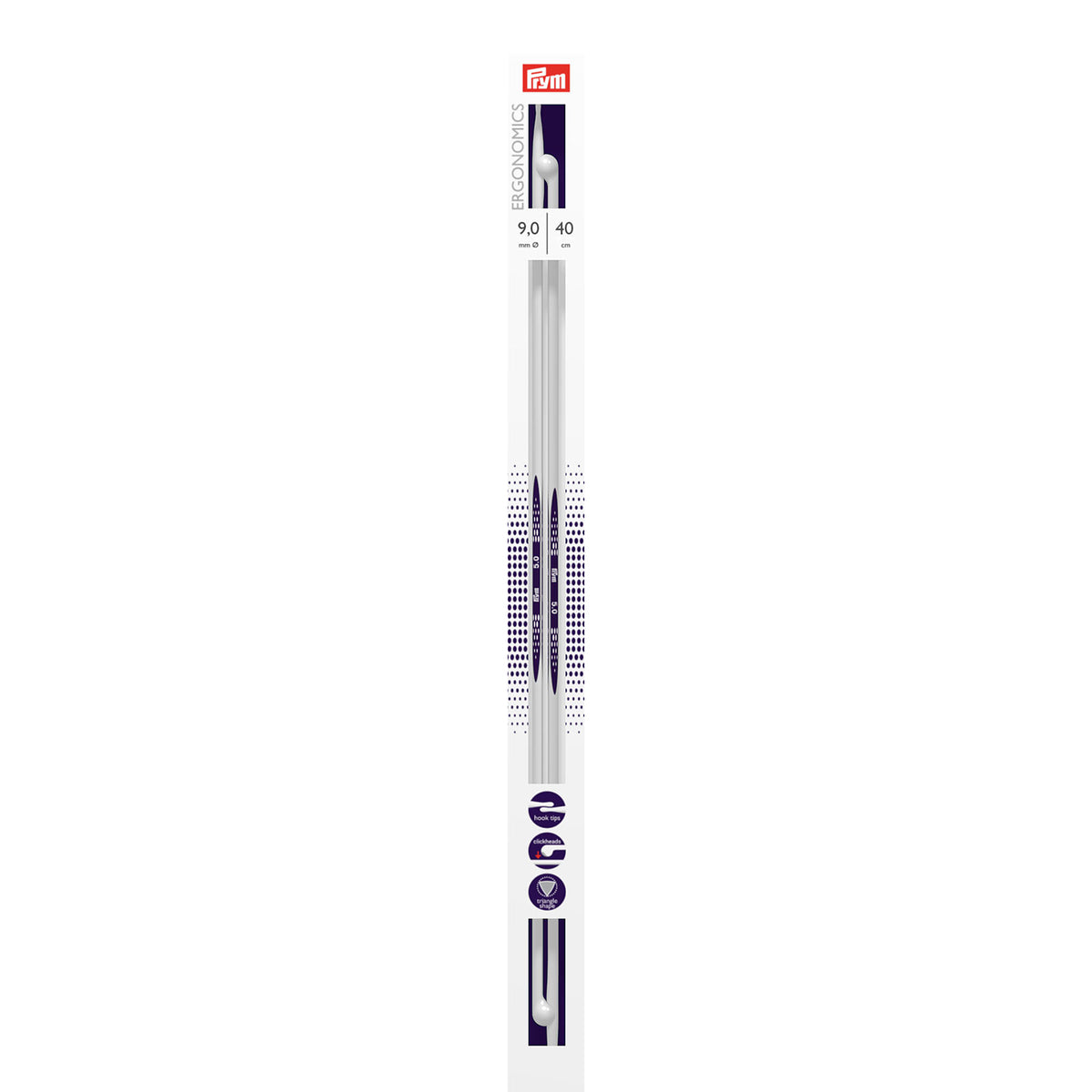 Prym Breinaalden met Knop Ergonomics 40 cm 9,00 mm