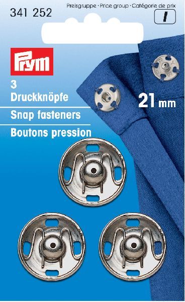 Prym Drukkers Zilver 21mm