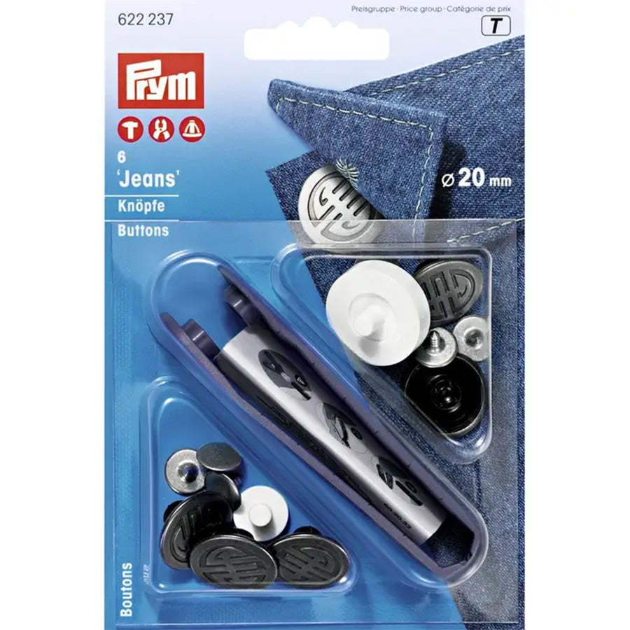 Prym Jeansknopen 02 Art Deco Oudijzer 20 mm