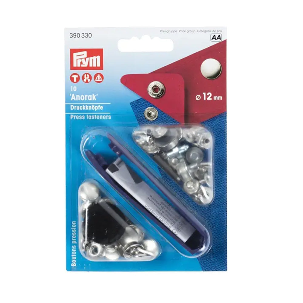 Prym Naaivrije Drukknopen Anorak 12 mm 03 Zilver