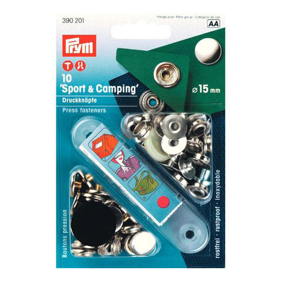 Prym Naaivrije Drukknopen Sport & Camping 15mm 03 Zilver