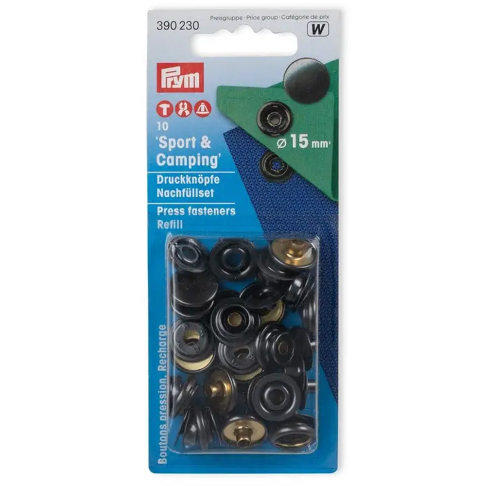 Prym Navullingen Naaivrije Drukknopen Sport & Camping 15mm Gebronsd