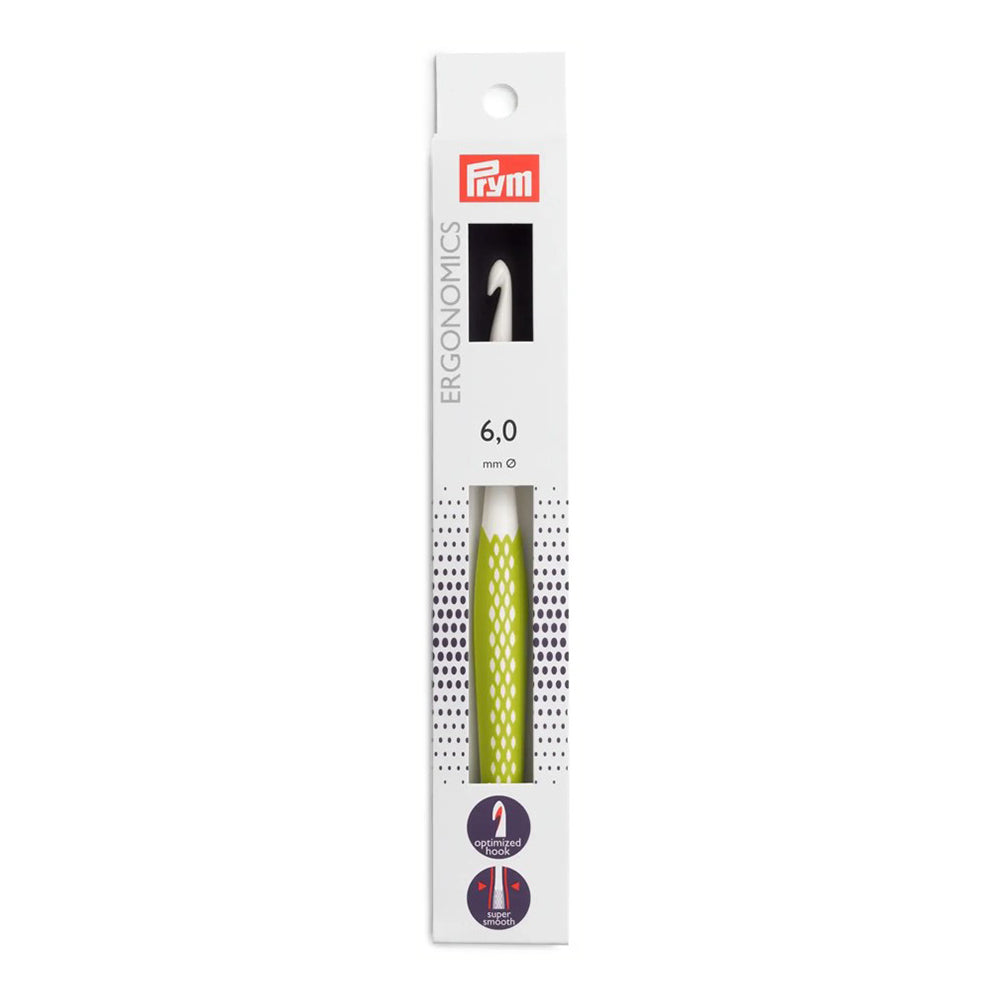 Prym Wolhaaknaald Ergonomisch 17 cm 6,00 mm Limoengroen