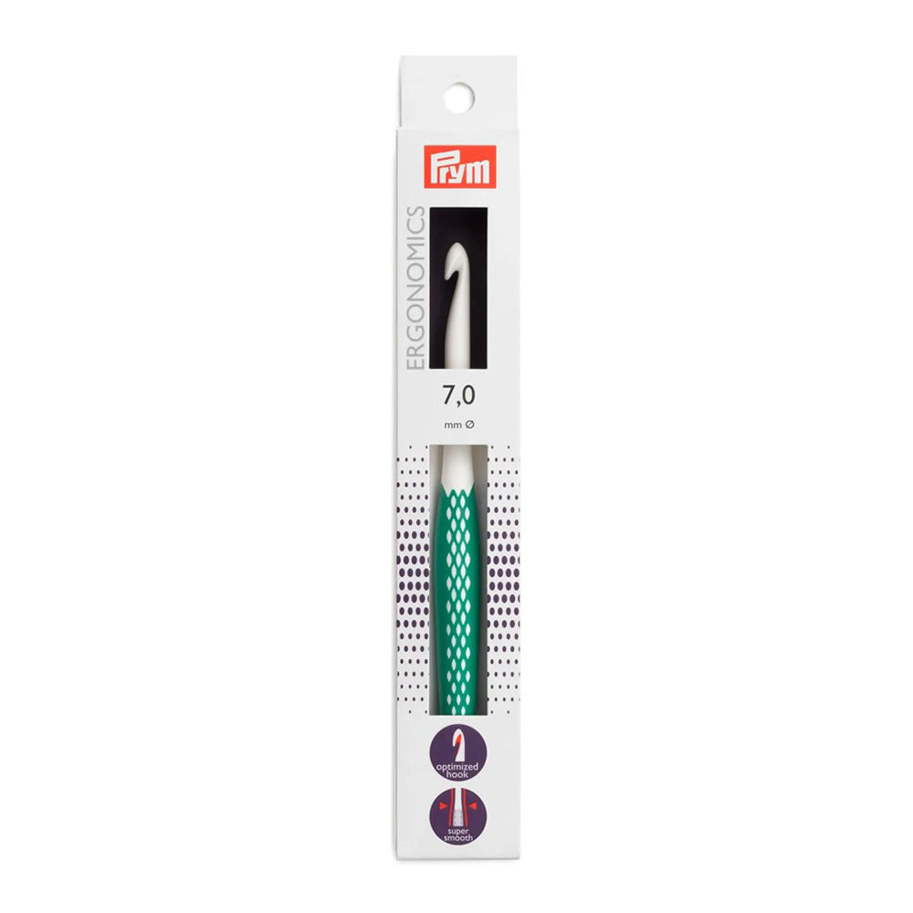 Prym Wolhaaknaald Ergonomisch 17 cm 7,00 mm Bladgroen