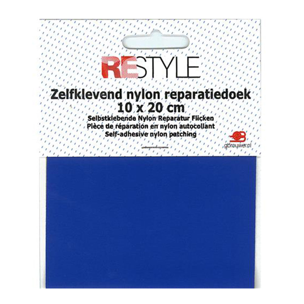 Restyle Reparatiedoek Nylon 10 cm x 20 cm Zelfklevend 215 Blauw