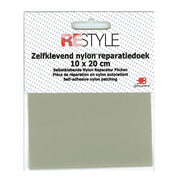 Restyle Reparatiedoek Nylon 10 cm x 20 cm Zelfklevend 004 Lichtgrijs