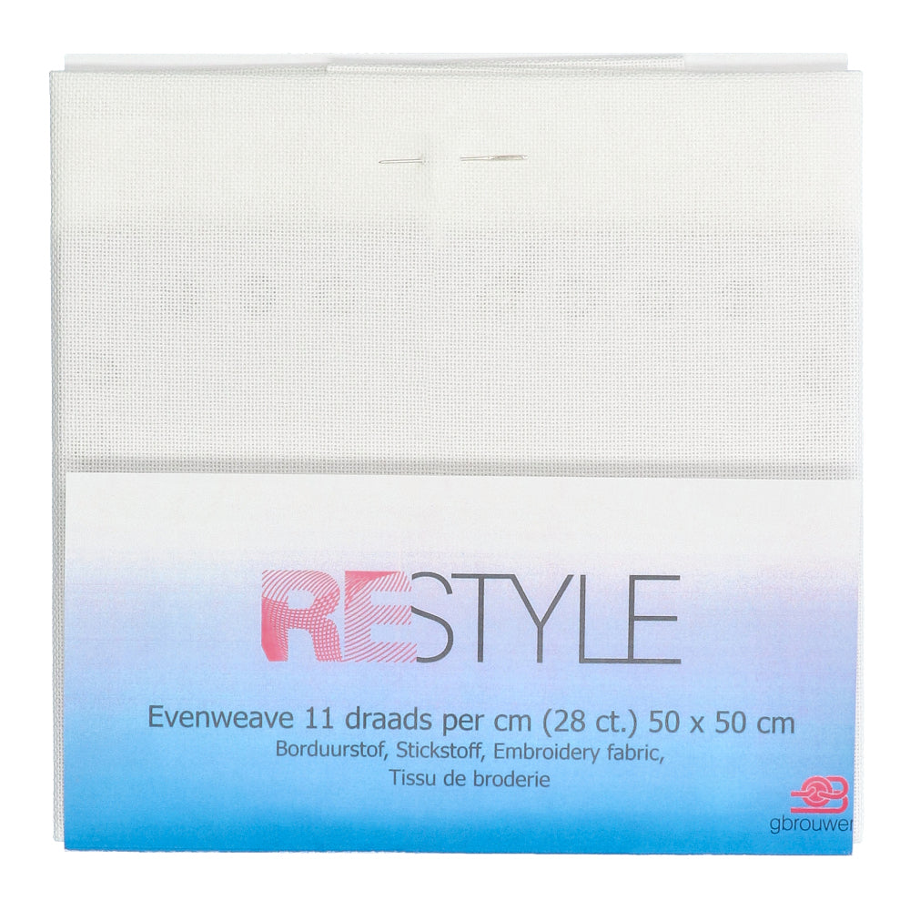 Restyle Borduurstof Evenweave 11 draads per cm (28 ct.) 087 Off-white (2)