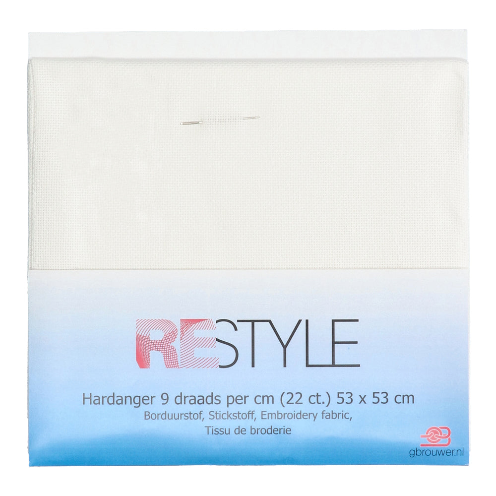 Restyle Borduurstof Hardanger 9 draads per cm (22 ct.) 009 White (2)