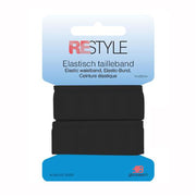 Restyle Elastisch Tailleband 25 mm x 1 meter 000 Zwart