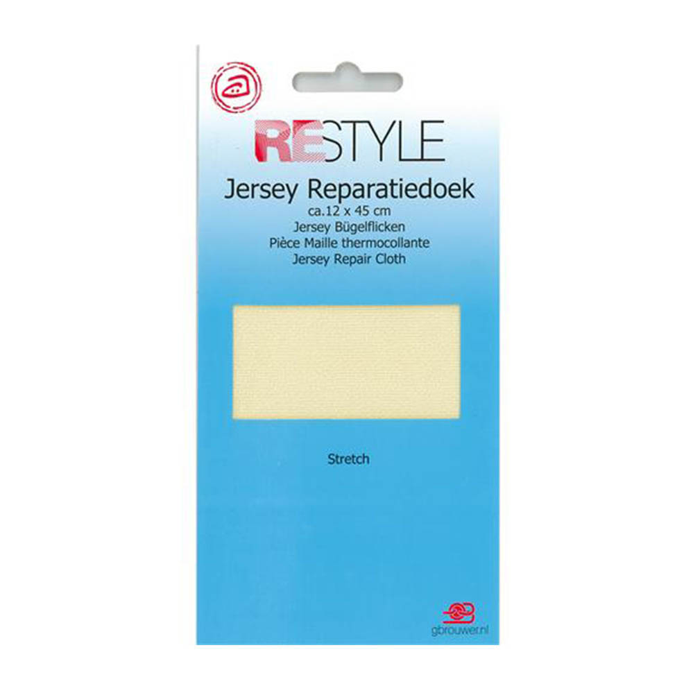 Restyle Jersey Reparatiedoek 12 cm x 45 cm 087 Beige