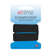 Restyle Knoopsgaten Elastiek 18 mm x 1 meter 000 Zwart