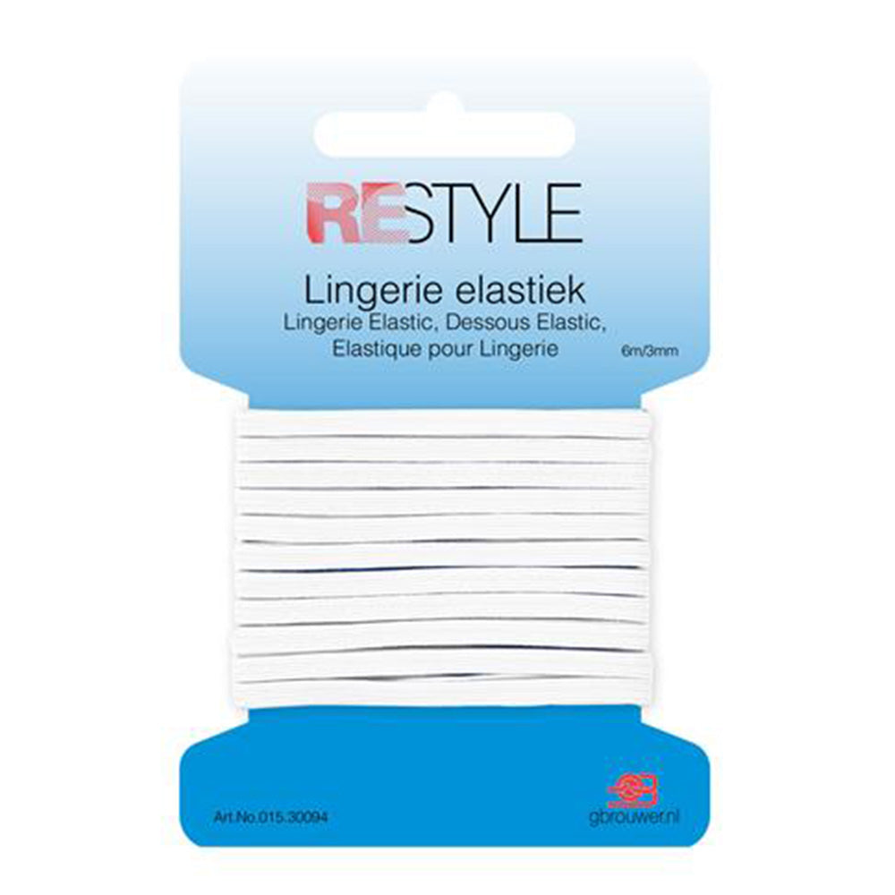 Restyle Lingerie Elastiek 3 mm x 6 meter