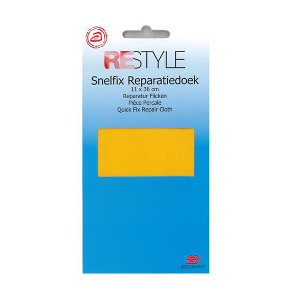 Restyle Snelfix Reparatiedoek 11 cm x 36 cm Opstrijkbaar 645 Geel