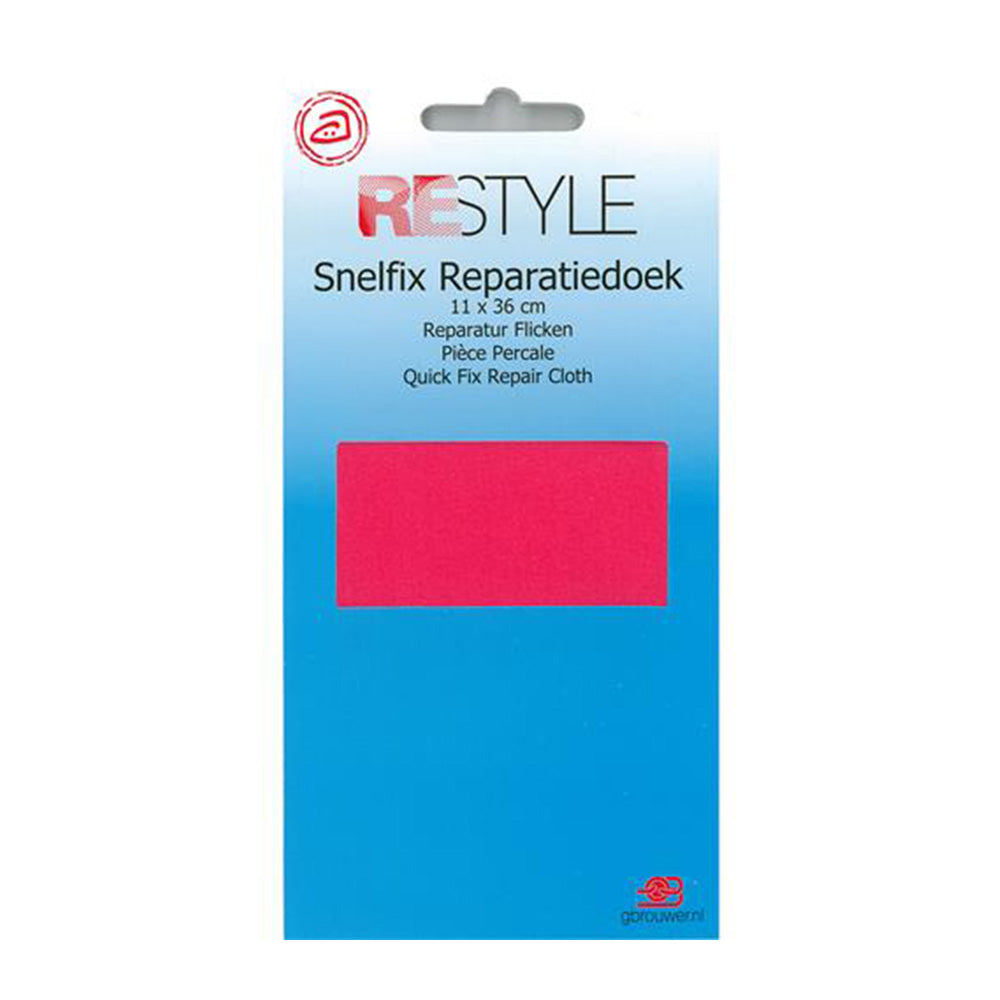 Restyle Snelfix Reparatiedoek 11 cm x 36 cm Opstrijkbaar 786 Cyclaam