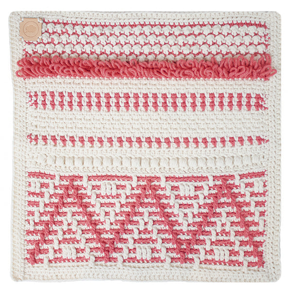 Cream pink sand — gemaakt met Reversible Baby Droomdeken 3.0 Haakpakket