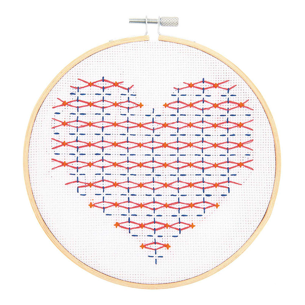Rico Borduurpakket Sashiko hart (3)