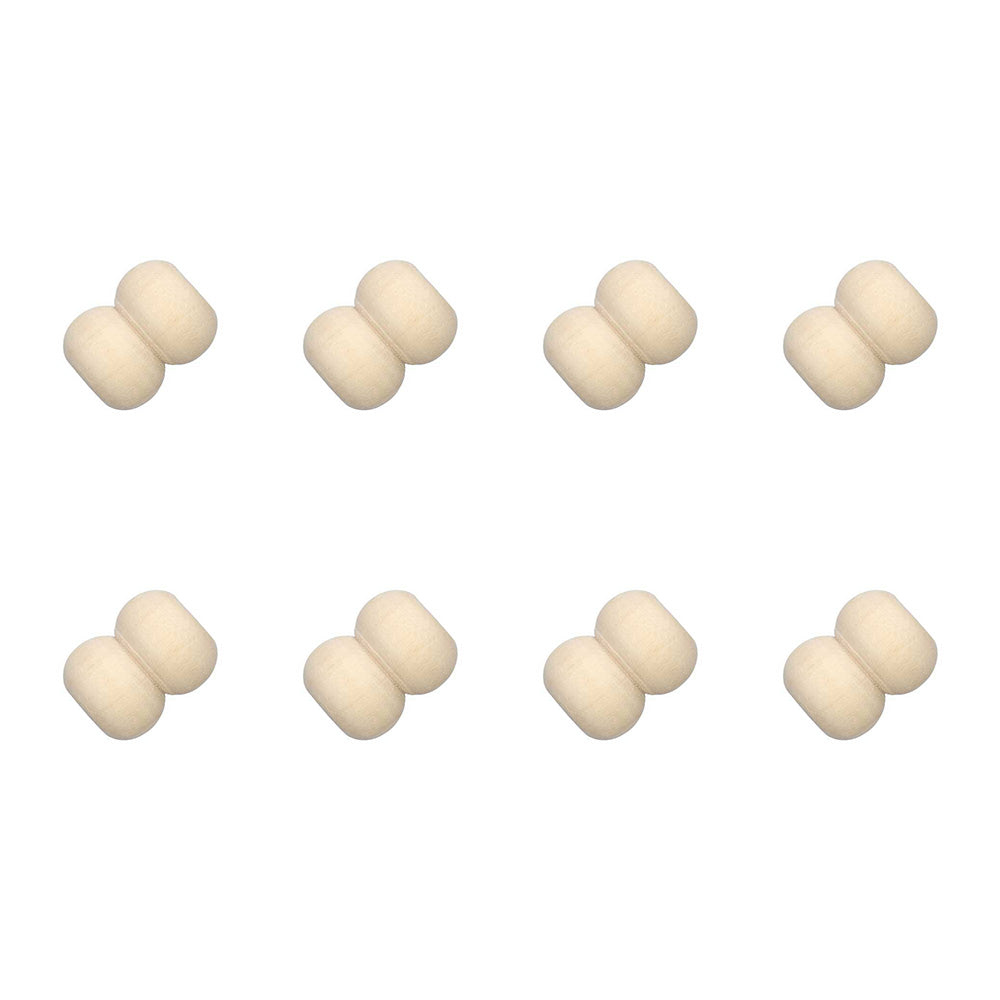 Rico Macramé Houten Kralen 17x22mm Natural - 8 stuks