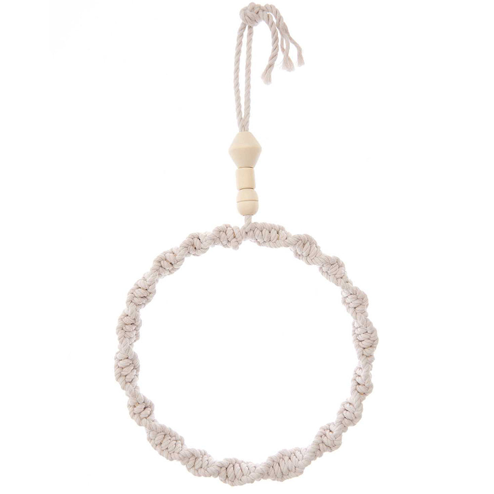 Natural — gemaakt met Rico Macramé Houten Kralen 19x22mm Black -