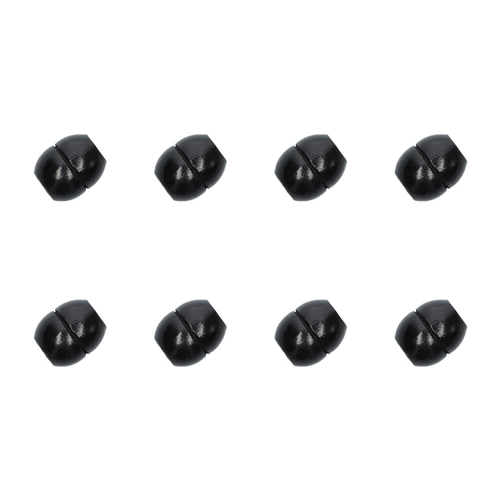 Rico Macramé Houten Kralen 19x22mm Black - 8 stuks