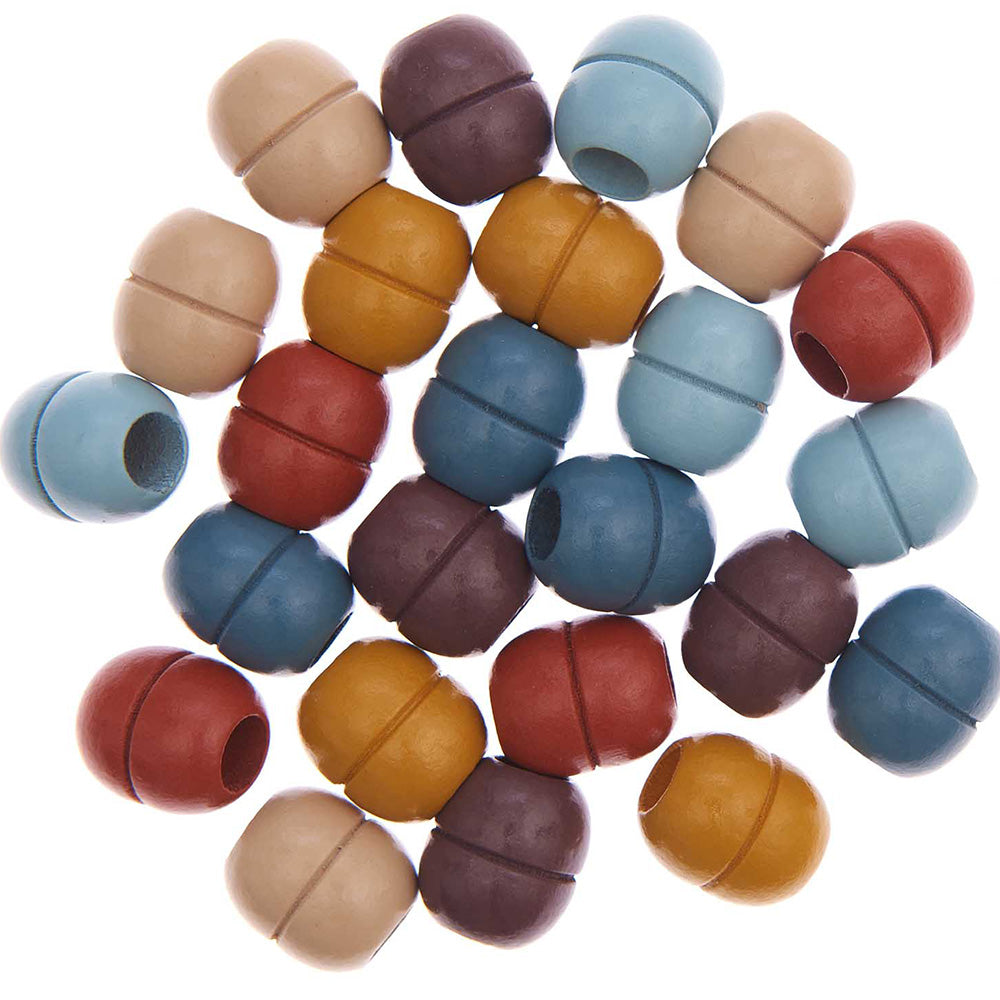Earthy color — gemaakt met Rico Macramé Houten Kralen 19x22mm Natural - (2)