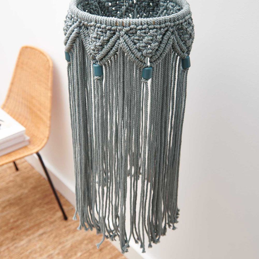 Teal — gemaakt met Rico Macramé Houten Kralen 20x24mm Teal -