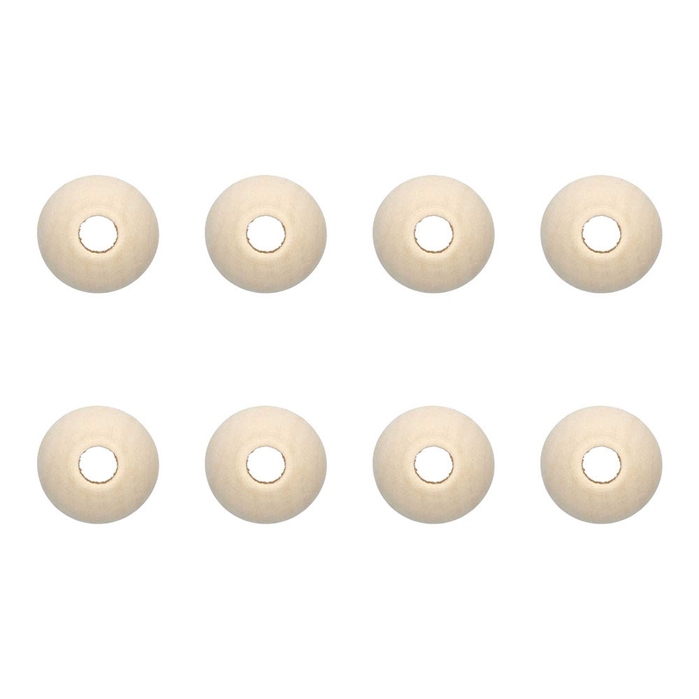 Rico Macramé Houten Kralen 25mm - 8 stuks