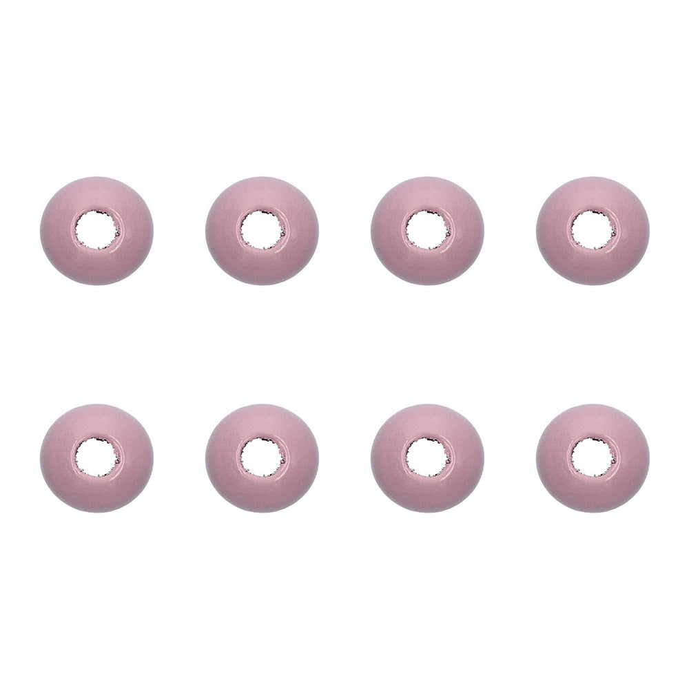 Rico Macramé Houten Kralen 25mm Antique Rose - 8 stuks