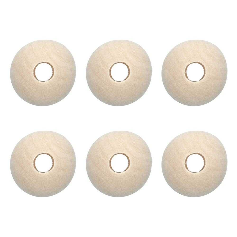 Rico Macramé Houten Kralen 30mm - 6 stuks