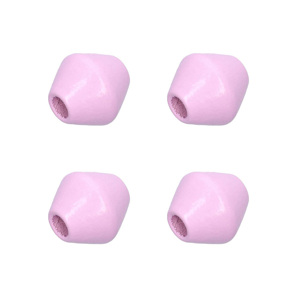 Rico Macramé Houten Kralen 30x30mm Lilac - 4 stuks