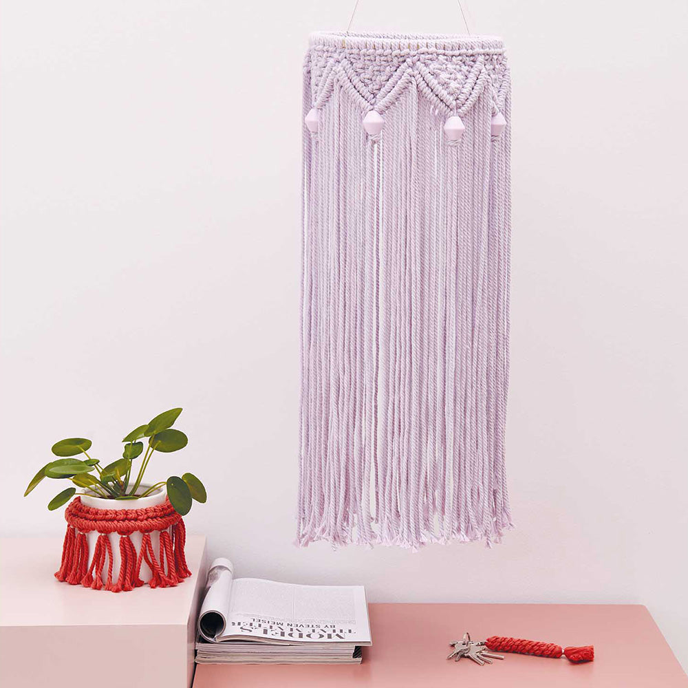 Lilac — gemaakt met Rico Macramé Houten Kralen 30x30mm Lilac -