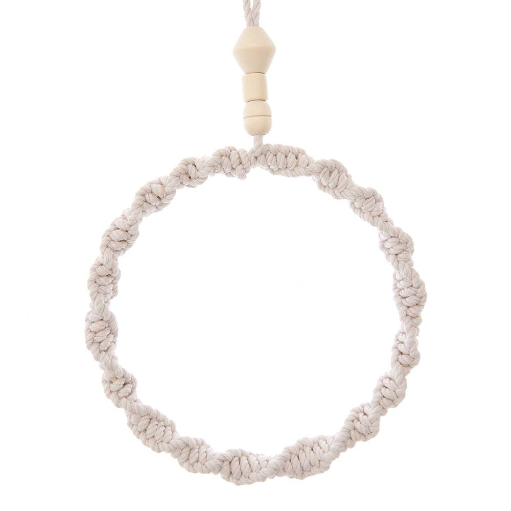 Natural — gemaakt met Rico Macramé Houten Kralen 30x30mm Lilac -