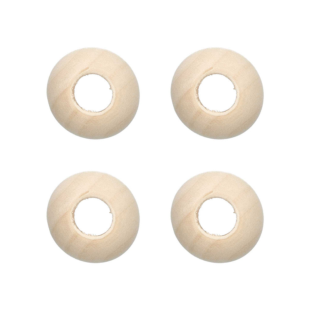 Rico Macramé Houten Kralen 35mm - 4 stuks