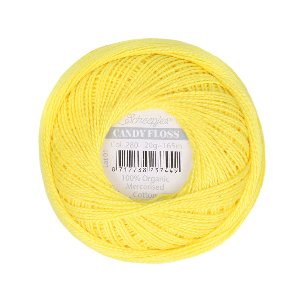 Scheepjes Candy Floss 280 Lemon - Scheepjes Candy Floss