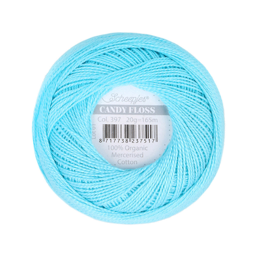 Scheepjes Candy Floss 397 Cyan - Scheepjes Candy Floss