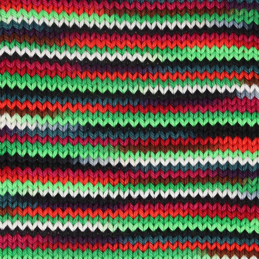 Scheepjes Catona Chroma 009 Holly - Gauge swatch — gemaakt met Scheepjes Catona Chroma